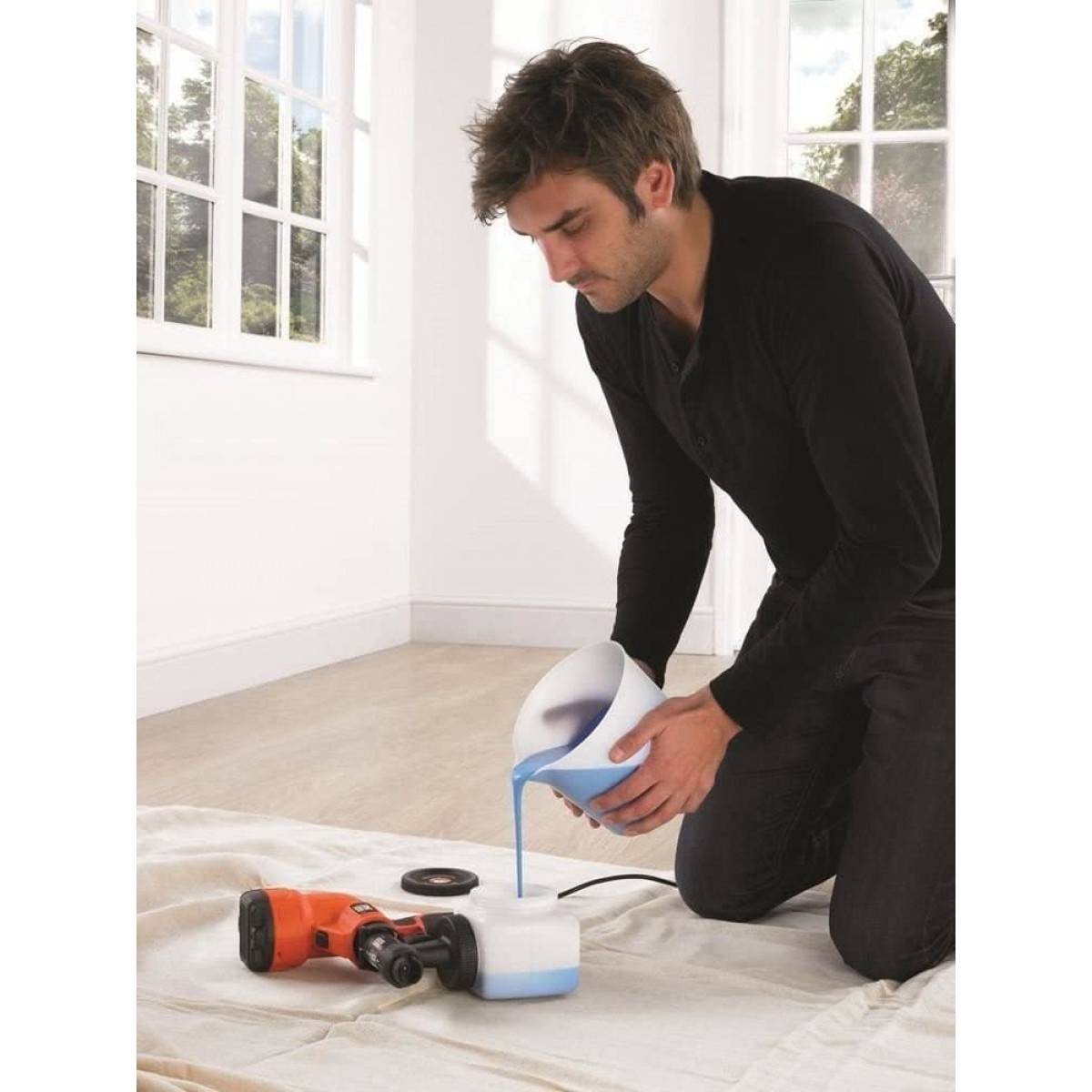 Pistolet Peinture électrique compact 400W HVLP200 Black + Decker Basse pression - Imagen 4