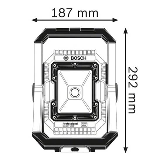 Bosch - Lampe sans fil GLI 18V-1900 Professional - BOSCH - sans batterie, ni chargeur - 0601446400 - Image 2
