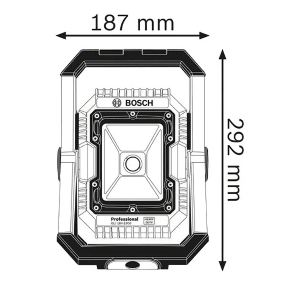 Bosch - Lampe sans fil GLI 18V-1900 Professional - BOSCH - sans batterie, ni chargeur - 0601446400 - Image 2