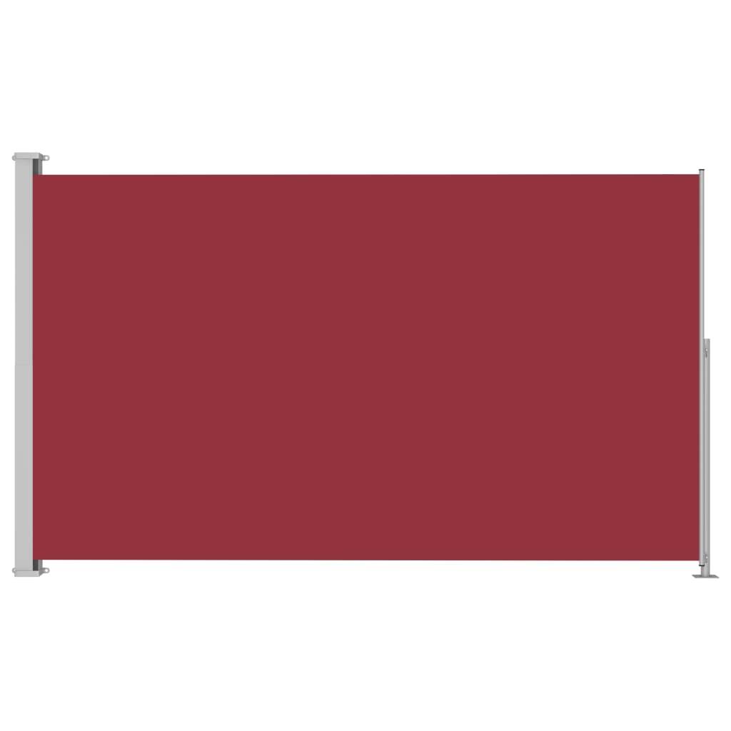 Helloshop26 - Auvent paravent store brise-vue latéral rétractable de patio jardin terrasse balcon protection visuelle écran 180 x 300 cm rouge - Imagen 1