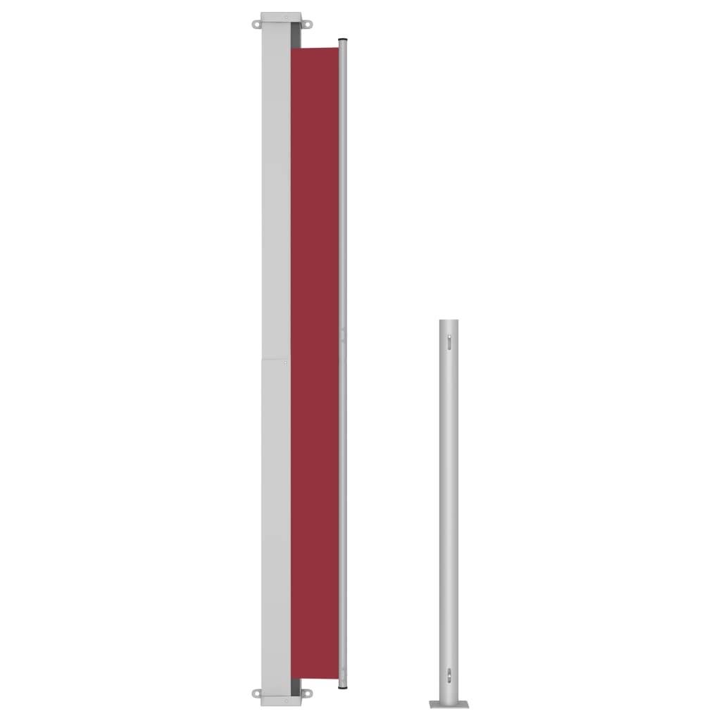 Helloshop26 - Auvent paravent store brise-vue latéral rétractable de patio jardin terrasse balcon protection visuelle écran 180 x 300 cm rouge - Imagen 4