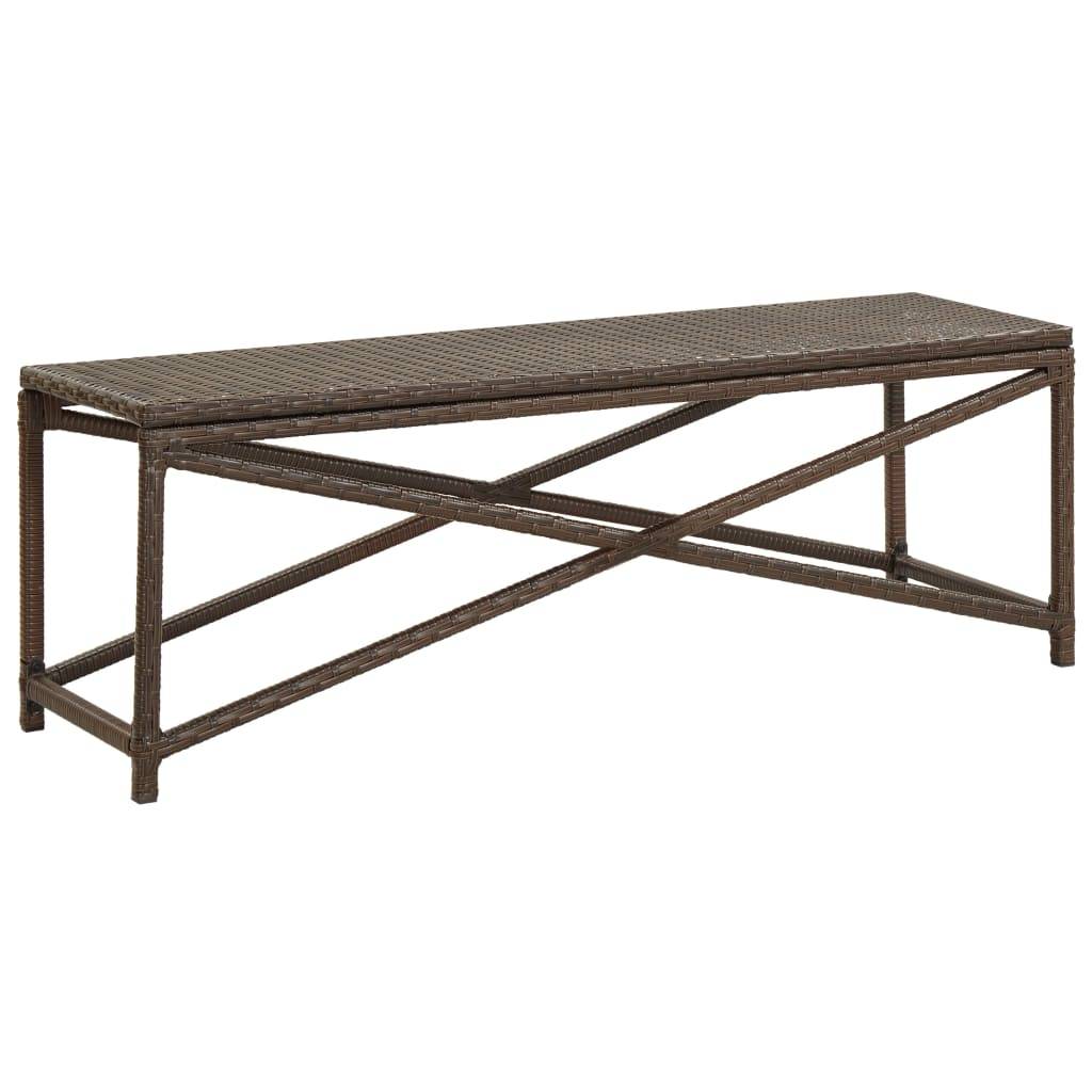 Vidaxl - Banc de jardin 120 cm Résine tressée Marron vidaXL 46212 - Imagen 1