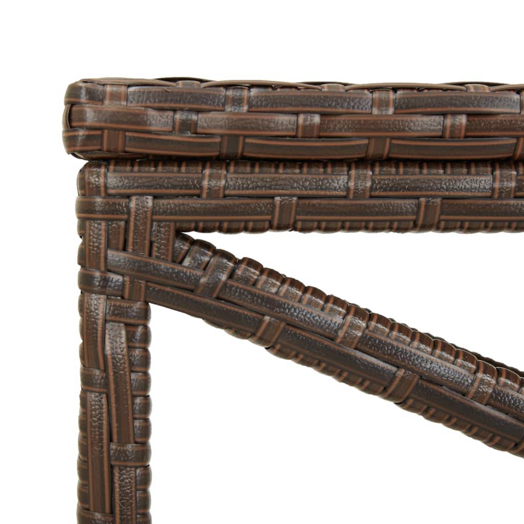 Vidaxl - Banc de jardin 120 cm Résine tressée Marron vidaXL 46212 - Imagen 5