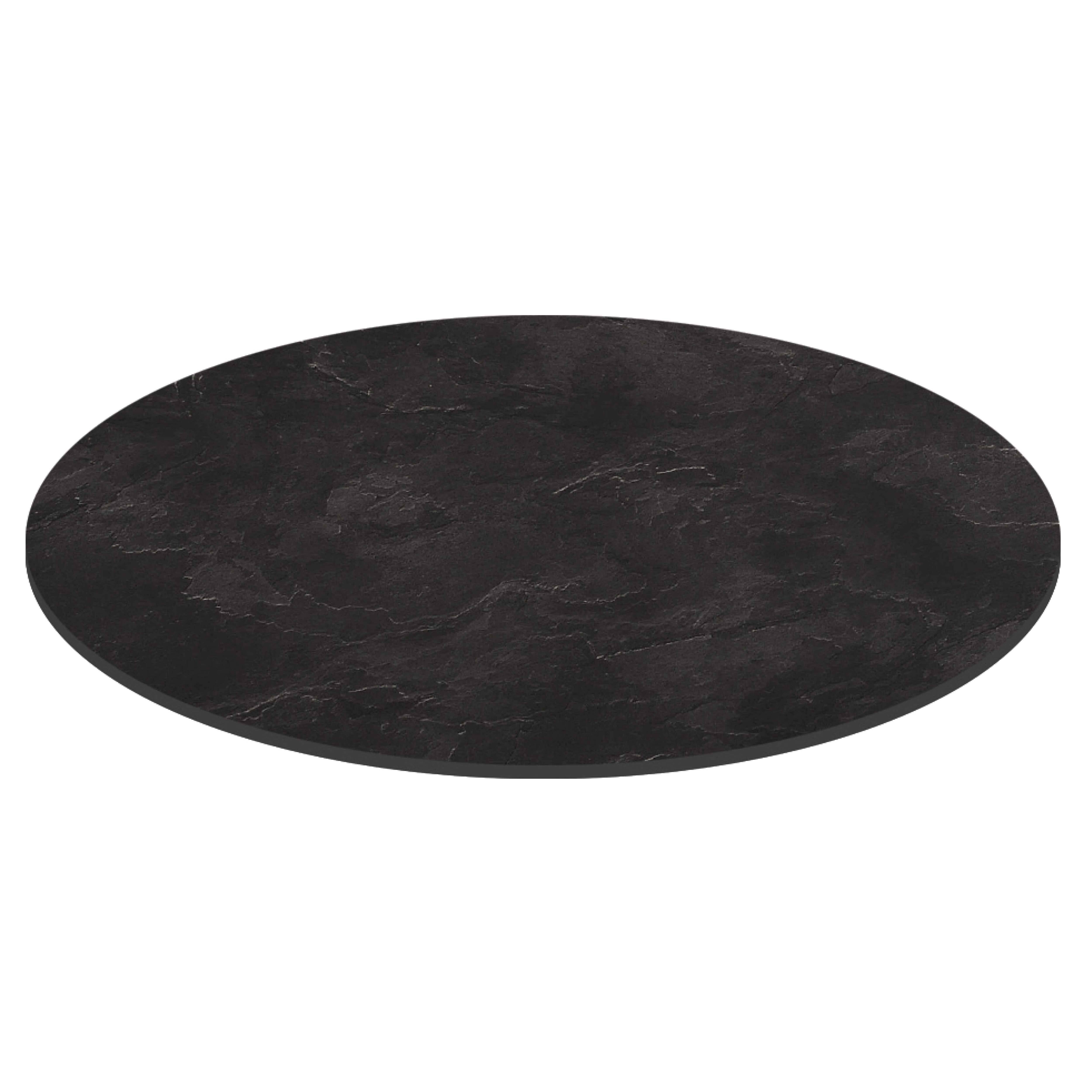 Oviala - Table de jardin ronde 60 cm inclinable aluminium et HPL ardoise Opera - Oviala - Image 4