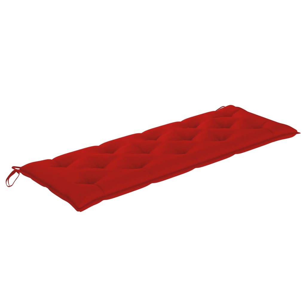 Helloshop26 - Banc de jardin meuble de patio d'extérieur terrasse empilable et coussin 159 cm bois de teck massif - Imagen 2