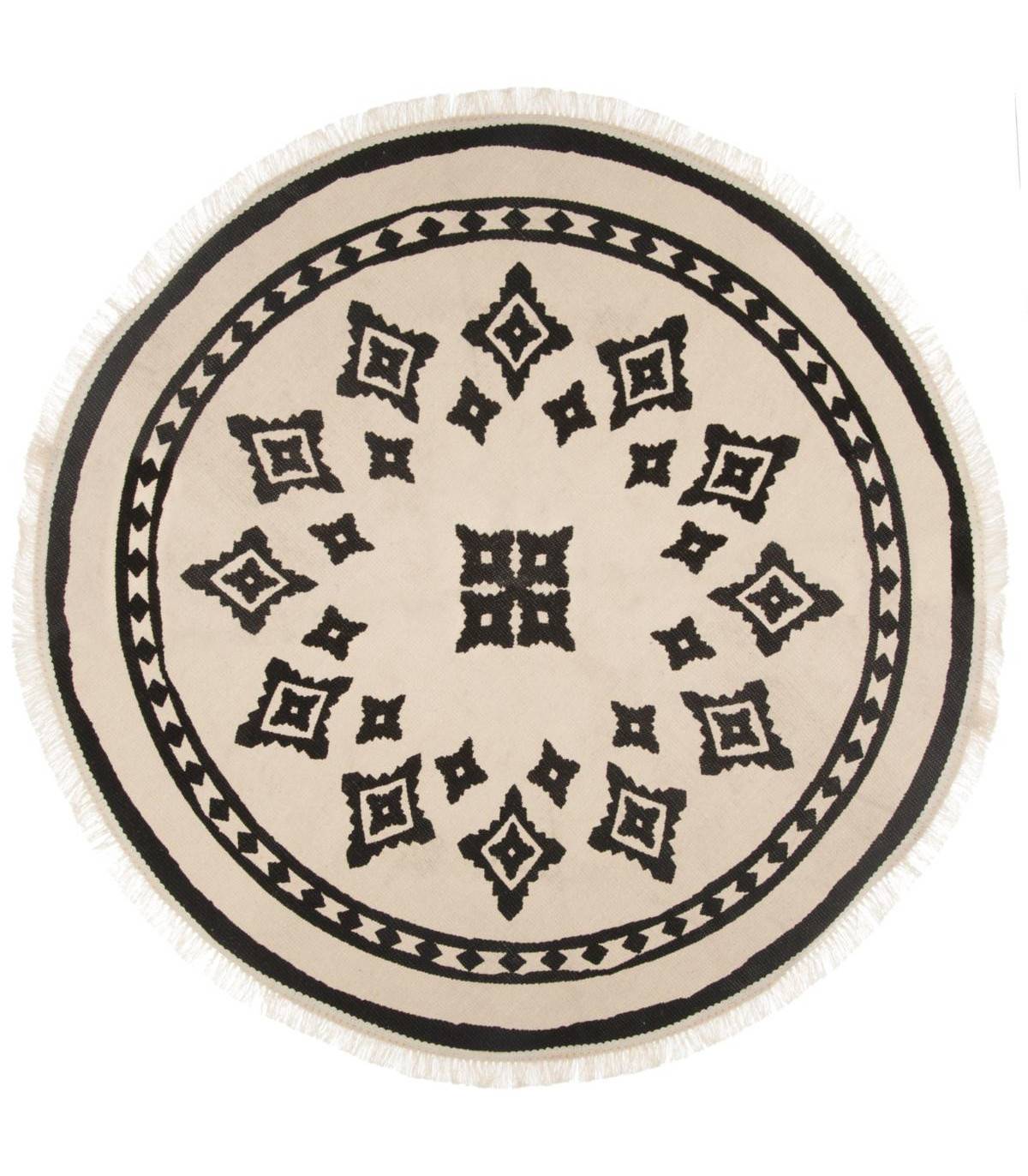 Tapis Rond nomade en coton et polyester D 90 cm - Image 1