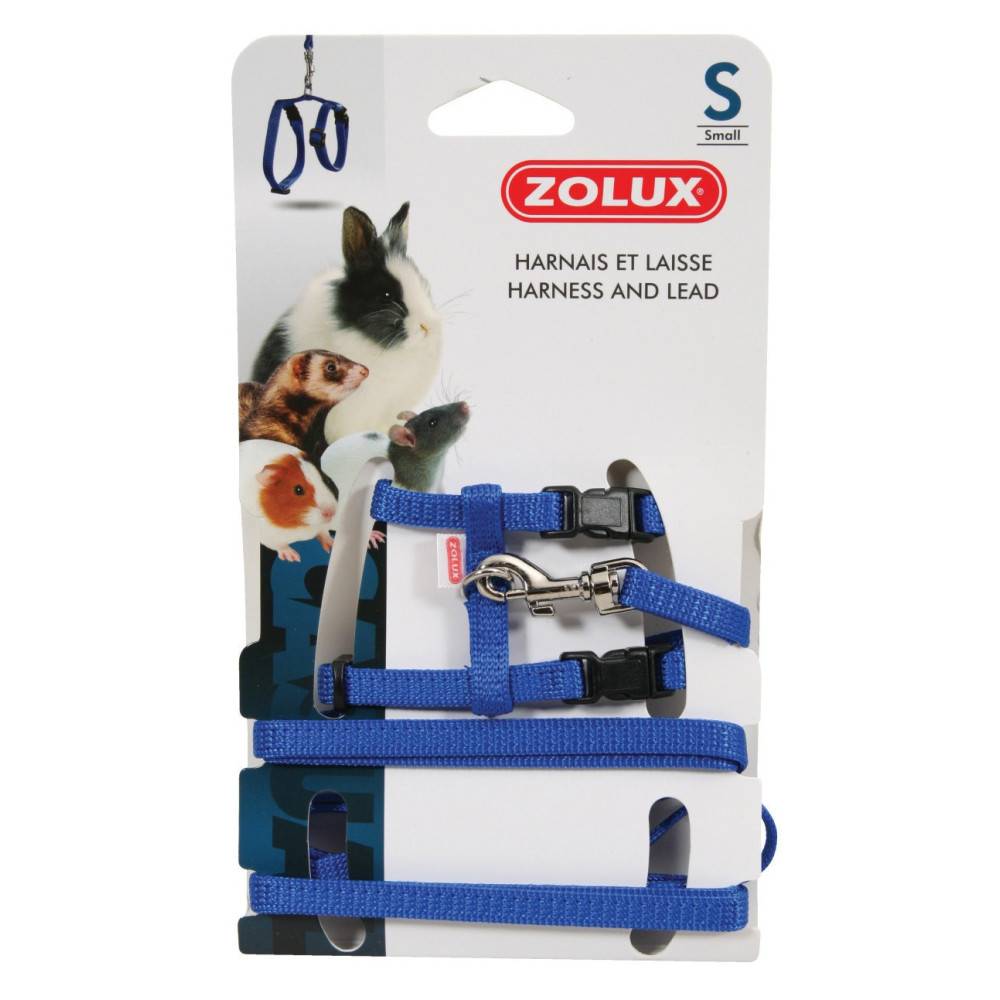 Zolux - Harnais et laisse bleu taille S pour rongeurs - Image 1