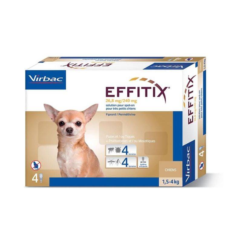 EFFITIX CHIEN (1,5-4 KG) - VIRBAC 24 pipettes