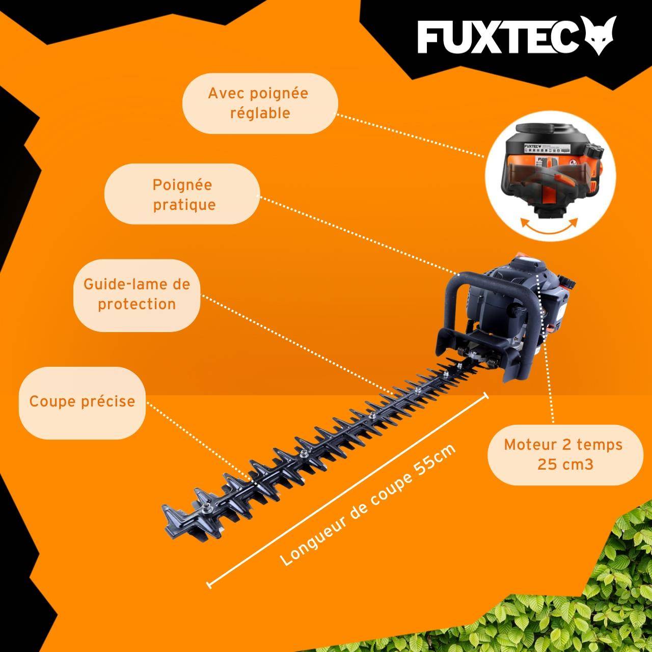 FUXTEC - Taille-haies thermique - FUXTEC FX-MH126 - 25,5cm3 lame 55cm - Image 6