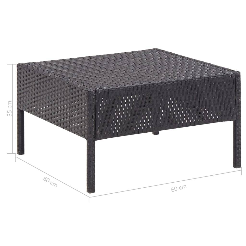 0 - Ensemble meubles jardin polyrotin tressé main canapé épissable table basse 6 pièces salon patio canapé d'angle - Image 4