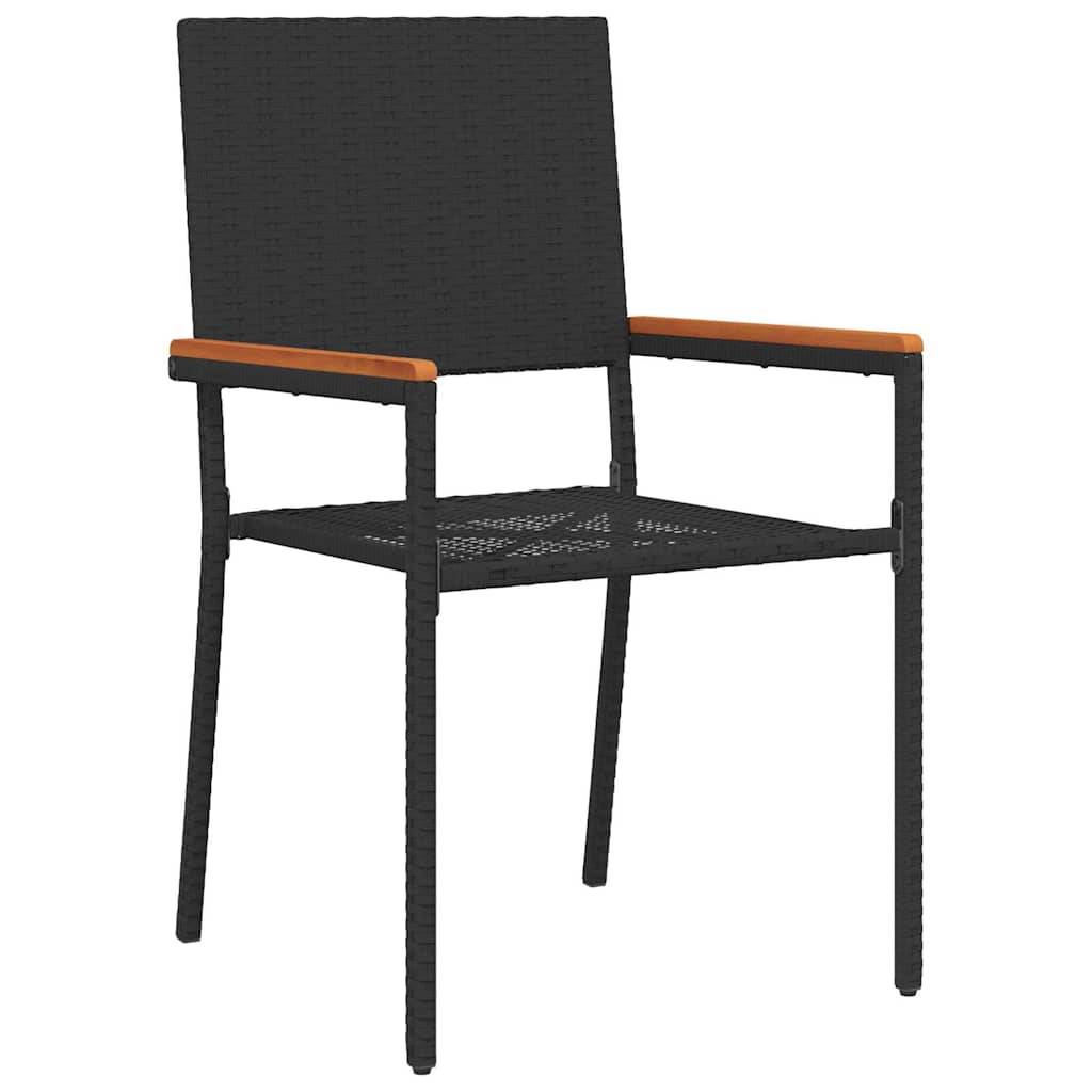 PANGIVO - Chaises empilables de jardin Noir et Marron 56 x 54 x 90 cm (2 pcs) - PANGIVO - Image 4