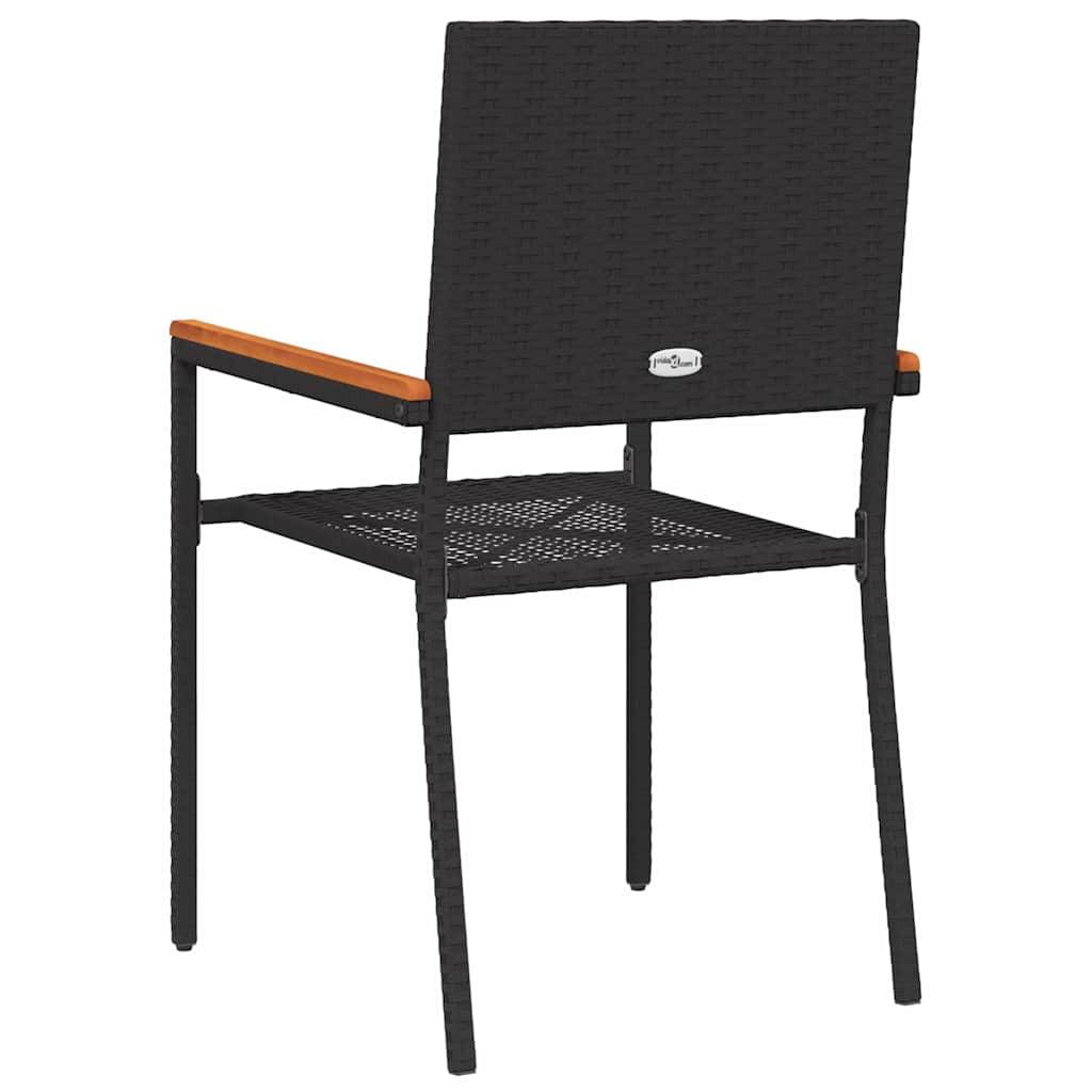 PANGIVO - Chaises empilables de jardin Noir et Marron 56 x 54 x 90 cm (2 pcs) - PANGIVO - Image 7
