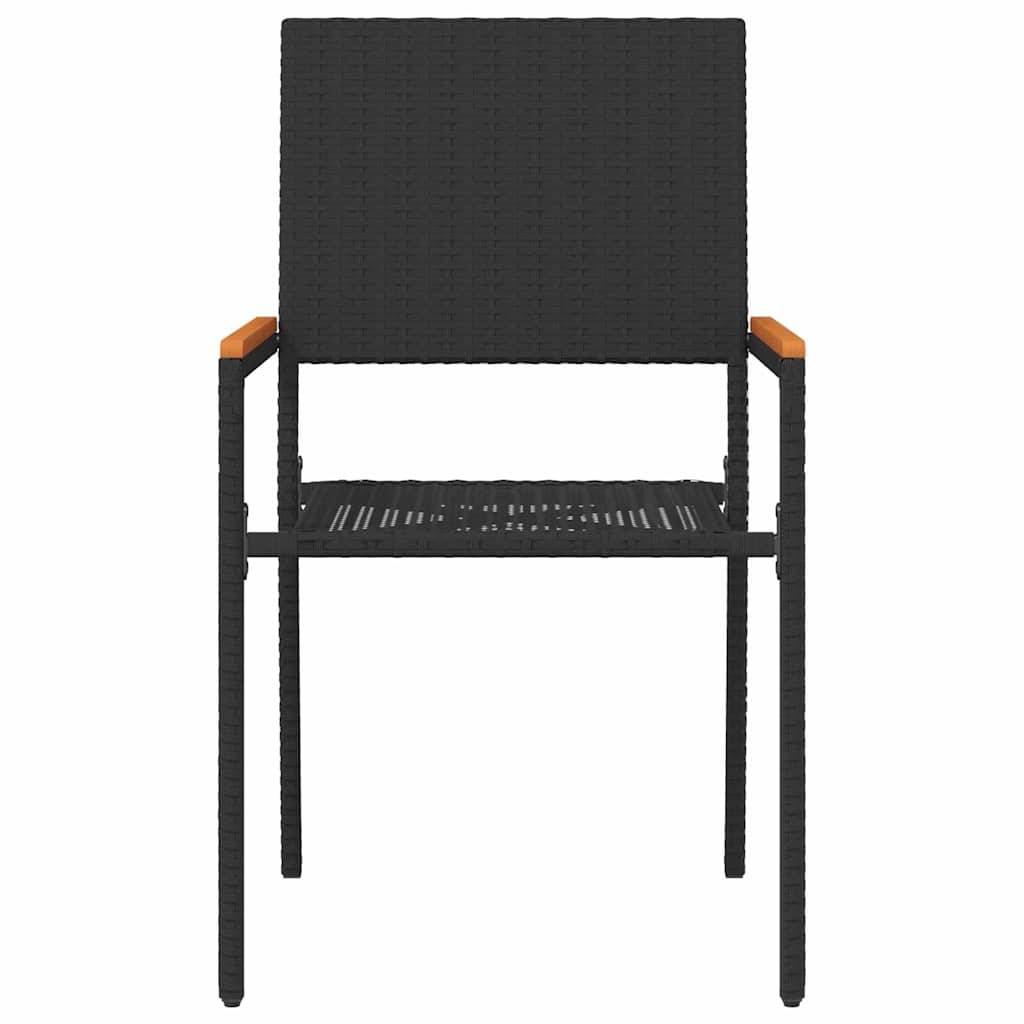 PANGIVO - Chaises empilables de jardin Noir et Marron 56 x 54 x 90 cm (2 pcs) - PANGIVO - Image 5
