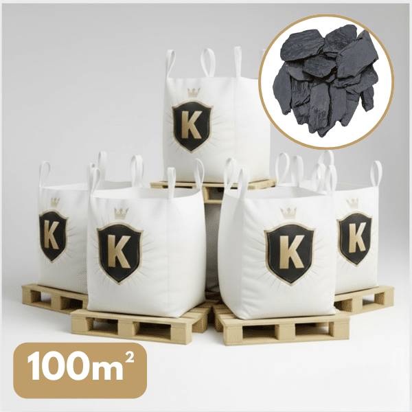 Paillette ardoise noire 30/70 mm – Pack 5 Big Bag +/- 1 m³ – 100 m²