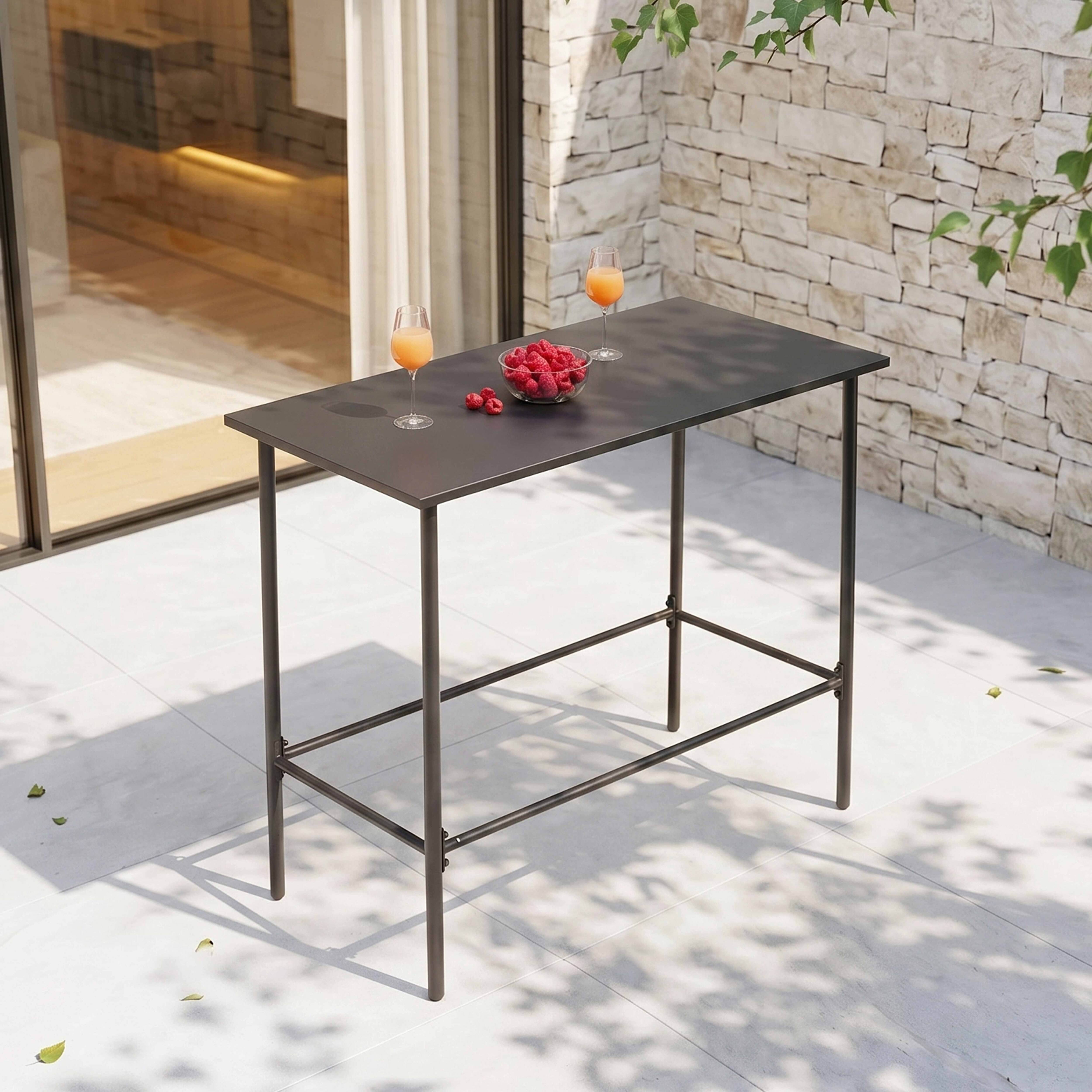 Oviala - Table de bar en métal anthracite Palavas - Oviala - Image 4