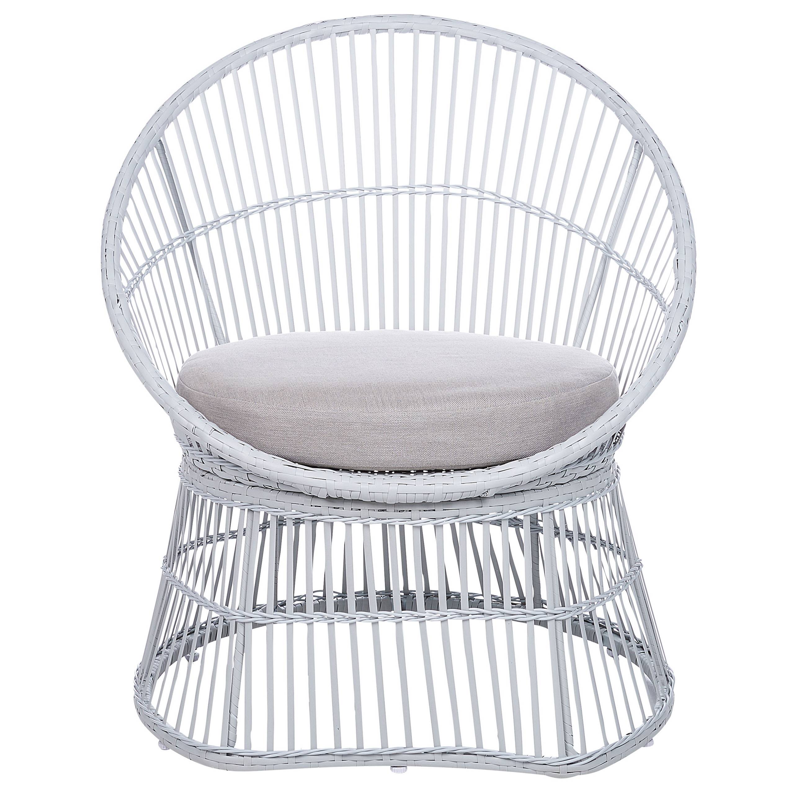 Beliani - Set de bistrot, 2 Personnes Polyrotin Blanc MESYNA - Beliani - Imagen 5