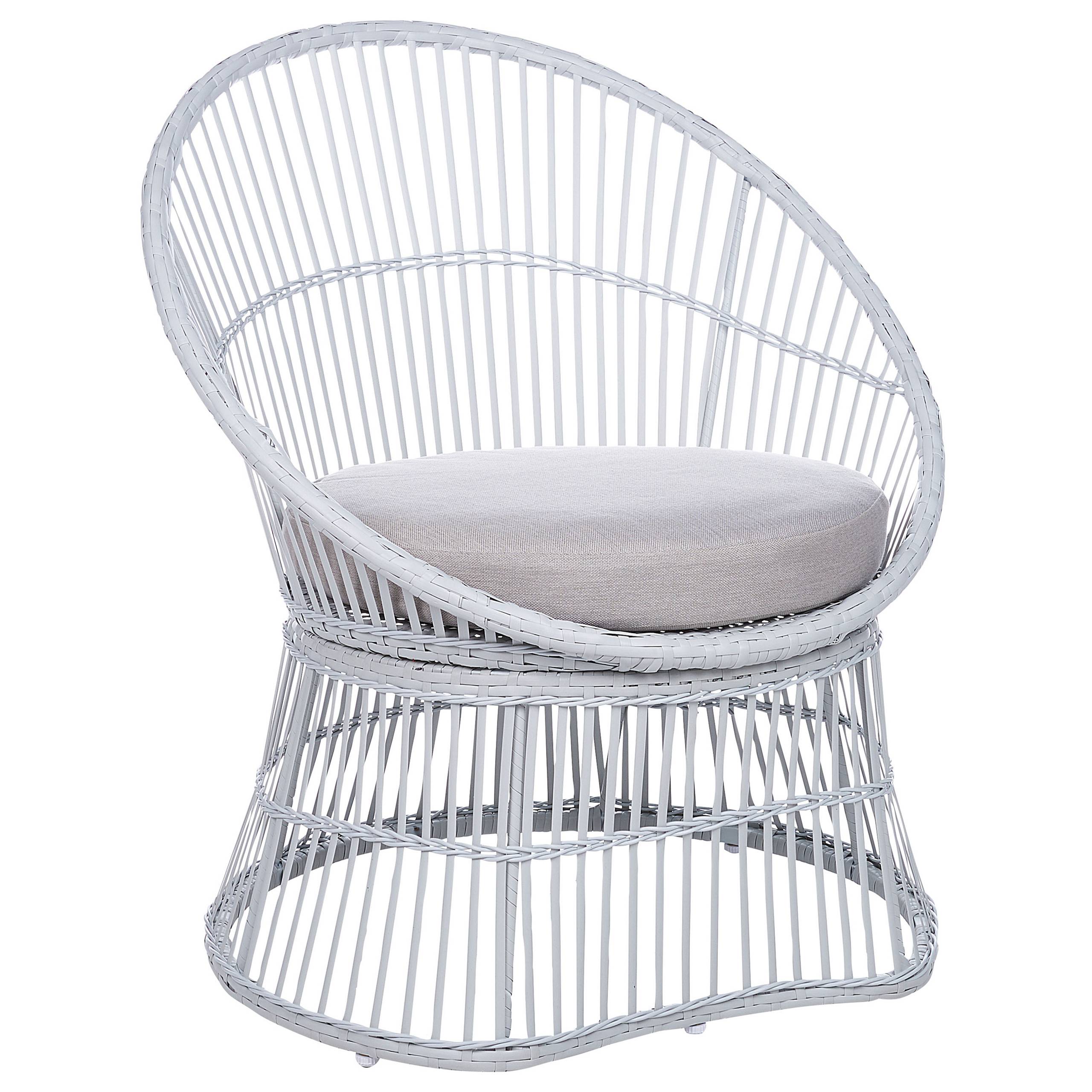 Beliani - Set de bistrot, 2 Personnes Polyrotin Blanc MESYNA - Beliani - Imagen 4
