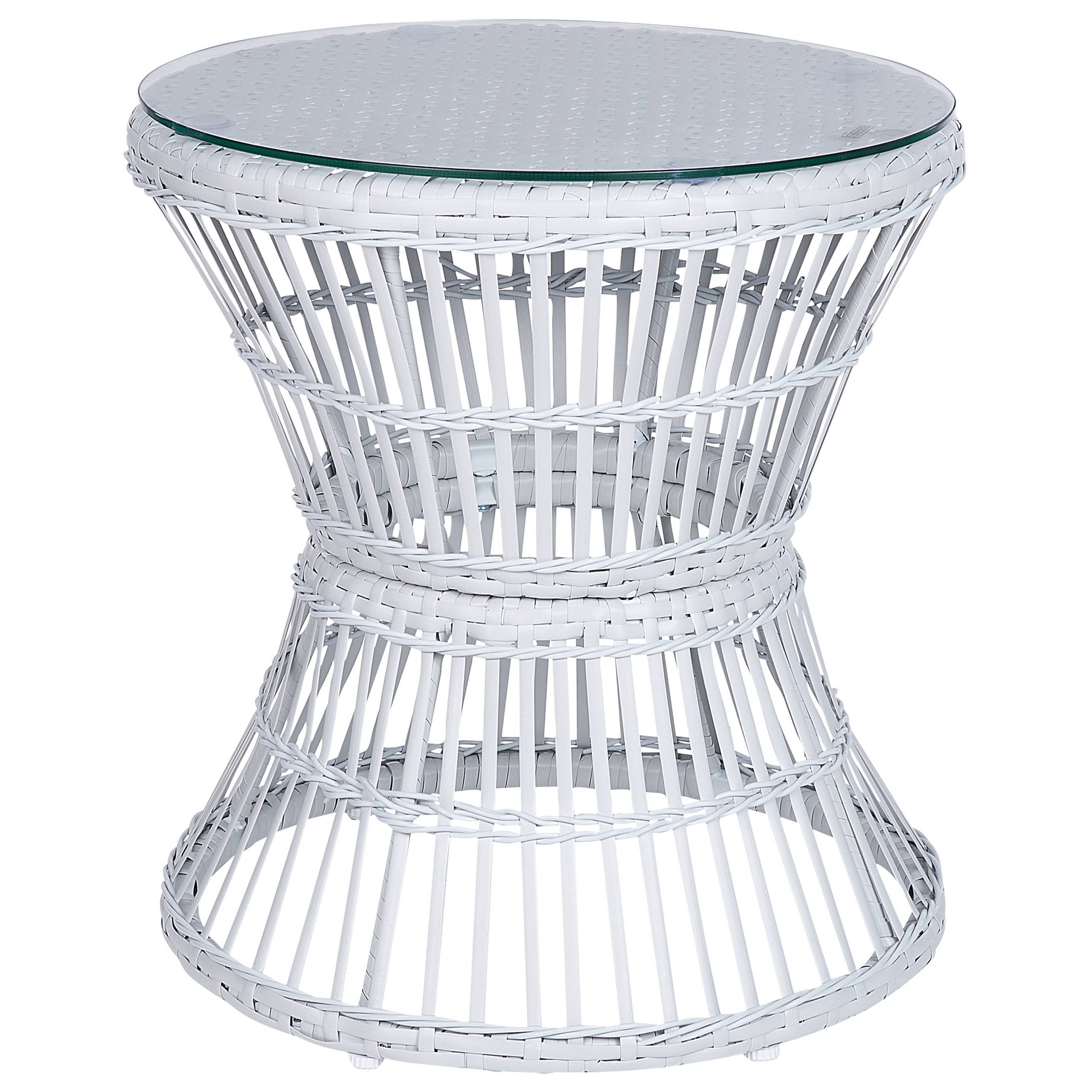 Beliani - Set de bistrot, 2 Personnes Polyrotin Blanc MESYNA - Beliani - Imagen 7