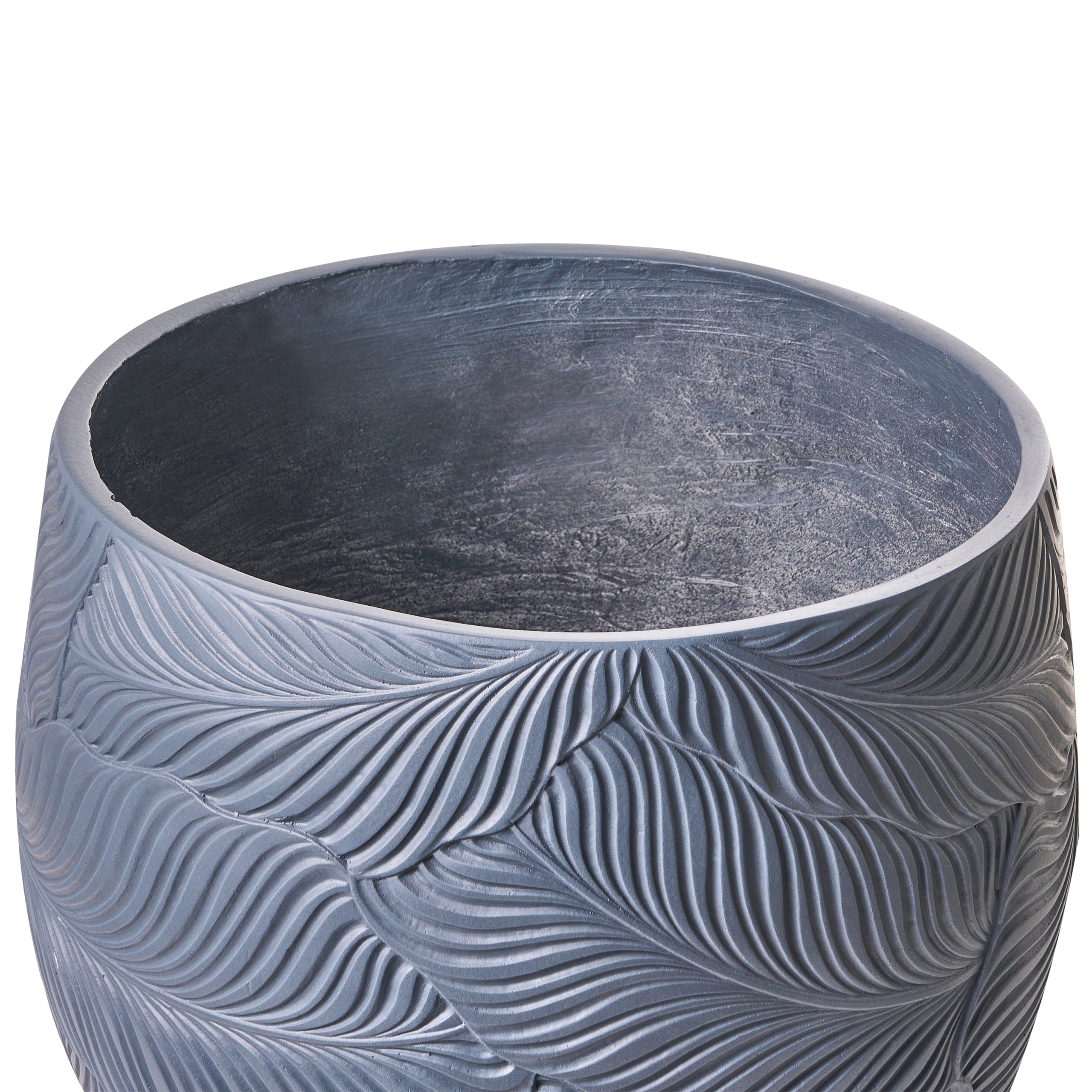 Cache-pot d'extérieur Fibre d'argile Gris BAIYUN - Beliani - Image 4
