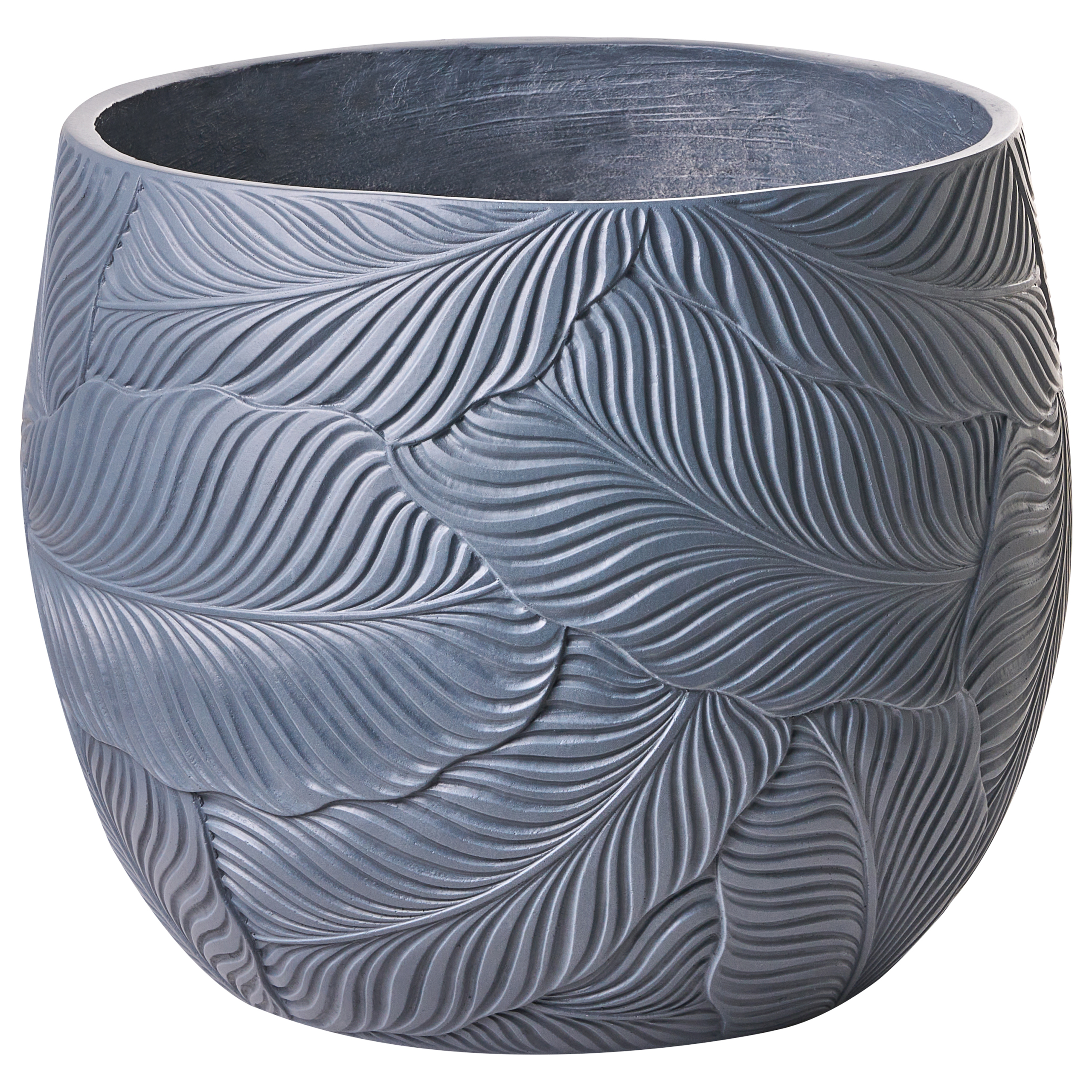Cache-pot d'extérieur Fibre d'argile Gris BAIYUN - Beliani - Image 1