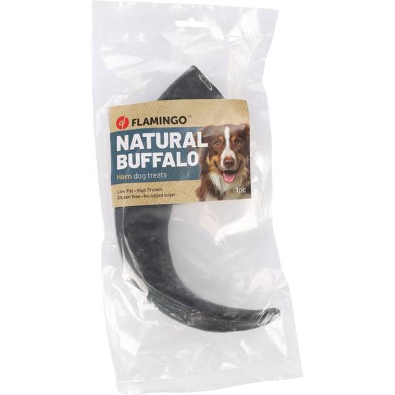 Une corne de buffle séché Nature snack, pour chiens - Image 1