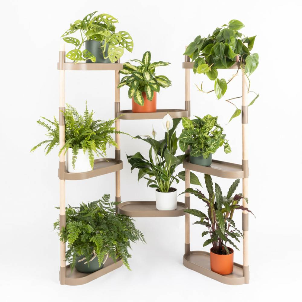 Étagère CitySens pour plantes couleur écorce de pin à 8 plateaux - Image 1