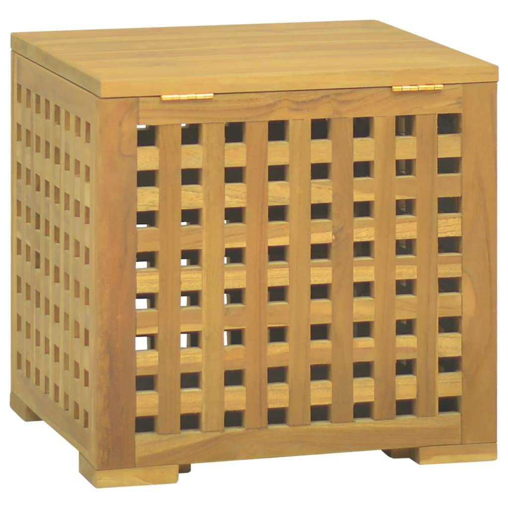 Boîte à corde bois de teck naturel 40 x 40 x 40 cm - PANGIVO - Image 5