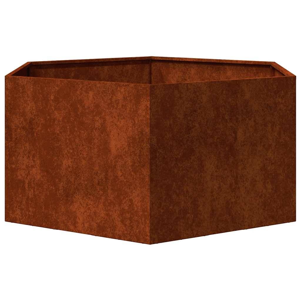 Jardinière | Pot de fleurs | Cache-pot | Bac à fleurs Rouillé 90x90x45 cm Acier corten - Image 6