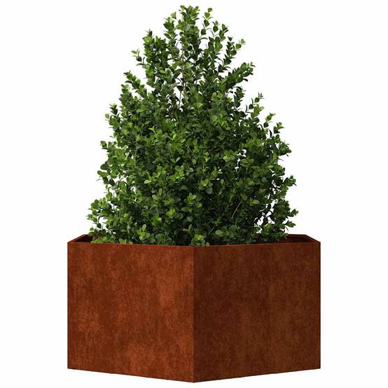 Jardinière | Pot de fleurs | Cache-pot | Bac à fleurs Rouillé 90x90x45 cm Acier corten - Image 3