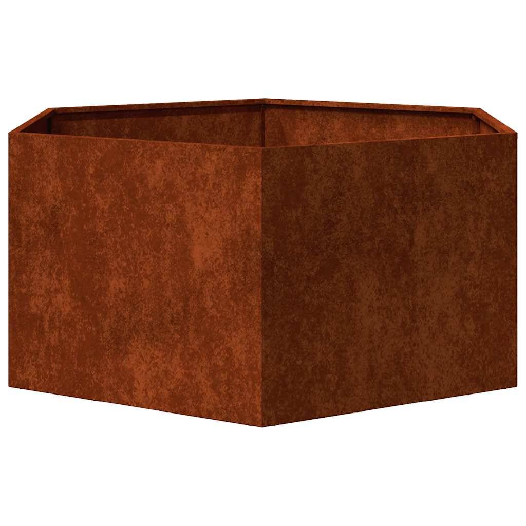 Jardinière | Pot de fleurs | Cache-pot | Bac à fleurs Rouillé 90x90x45 cm Acier corten - Image 5