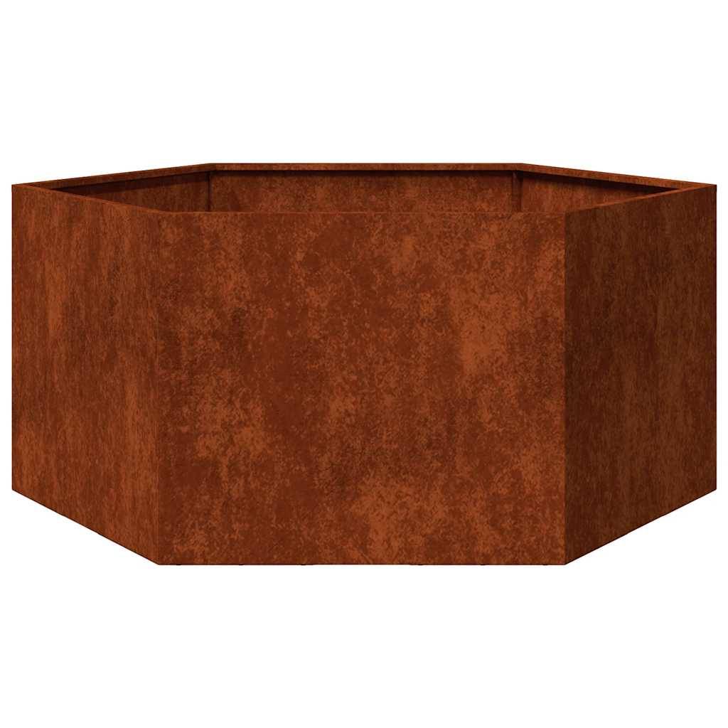 Jardinière | Pot de fleurs | Cache-pot | Bac à fleurs Rouillé 90x90x45 cm Acier corten - Image 1