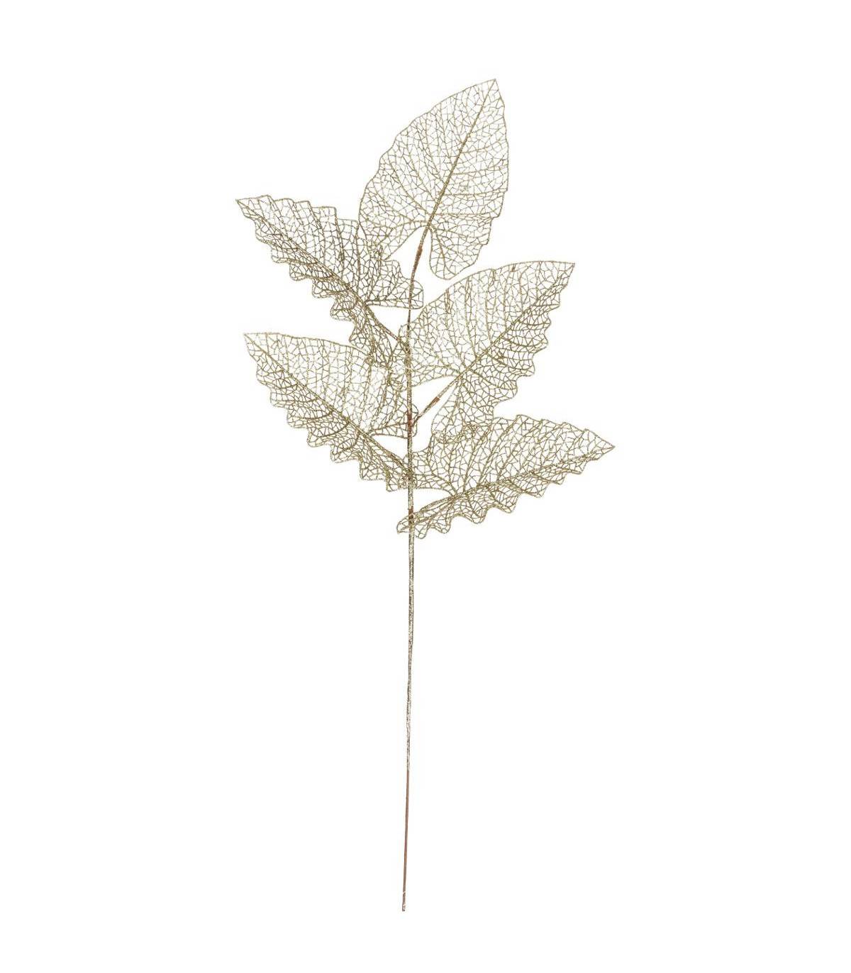 Branche décorative spéciale fêtes Or pailleté H 80 cm - Image 1