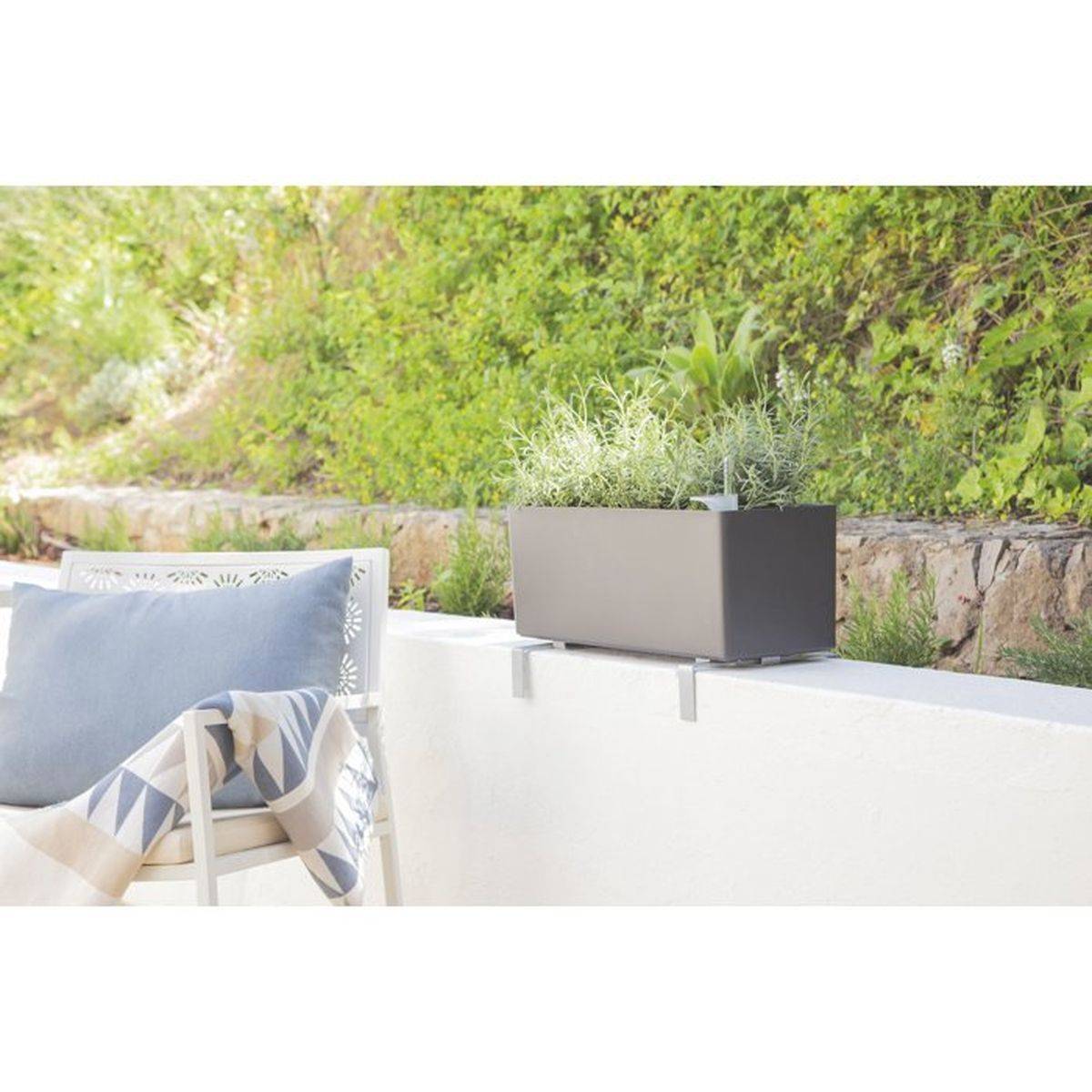 Artevasi - Jardinière rectangulaire 51 cm anthracite mat avec réserve d’eau 17 L - ARTEVASI - Image 5