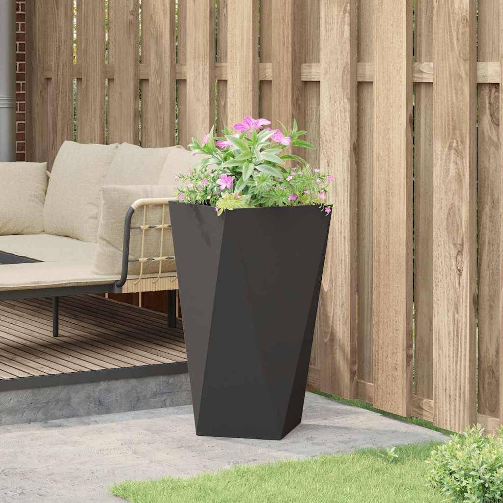 Jardinière | Pot de fleurs | Cache-pot | Bac à fleurs Noir 40 x 40 x 75 cm Acier - Image 4