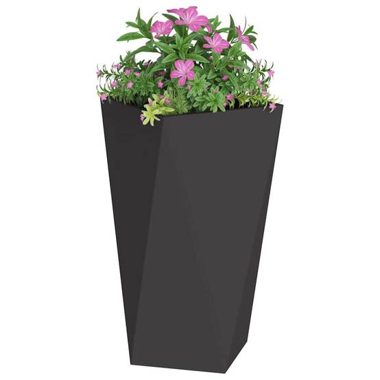 Jardinière | Pot de fleurs | Cache-pot | Bac à fleurs Noir 40 x 40 x 75 cm Acier - Image 3