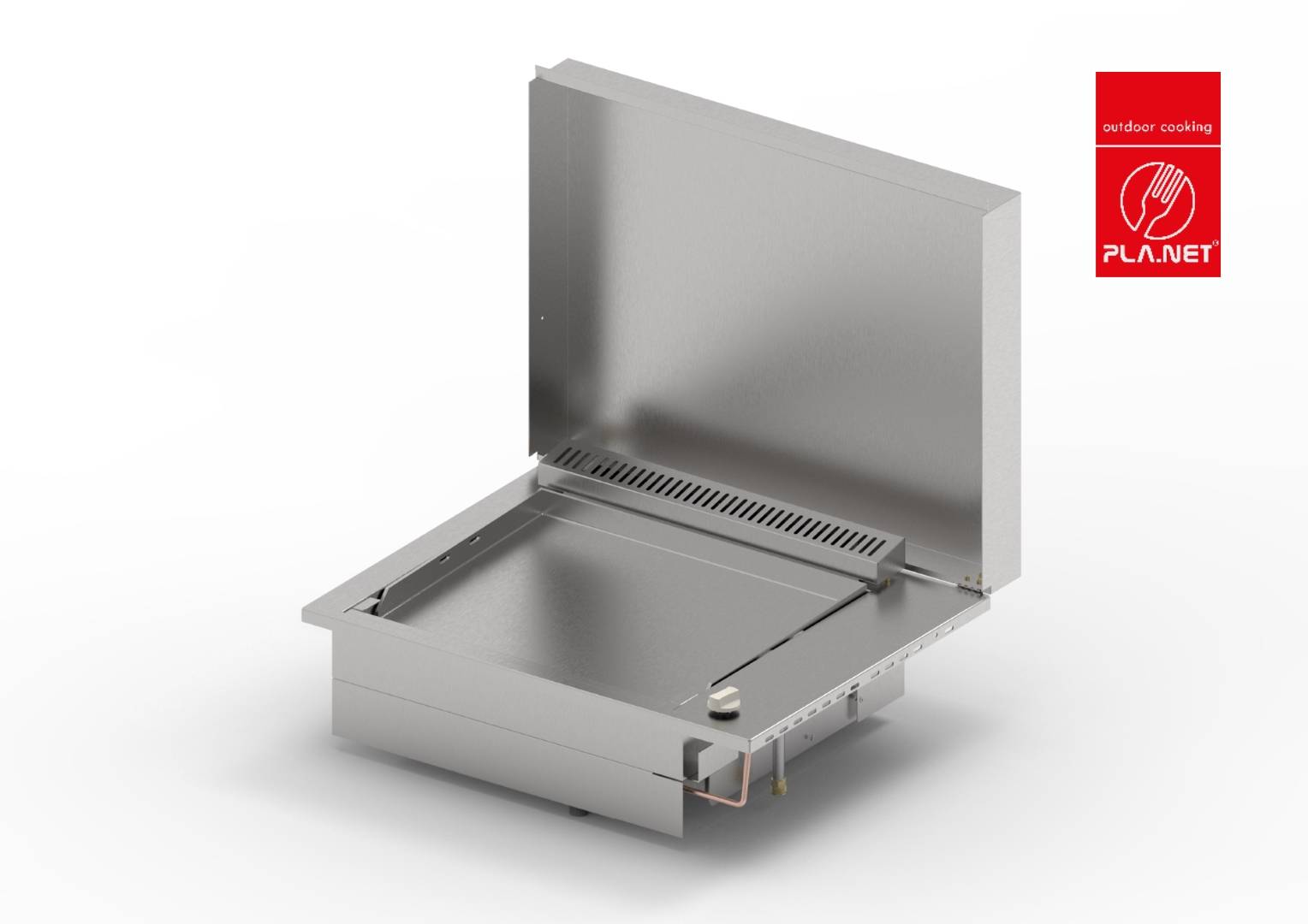 Plancha Planet - Plancha OASI 55 Lisse + couvercle - Imagen 1