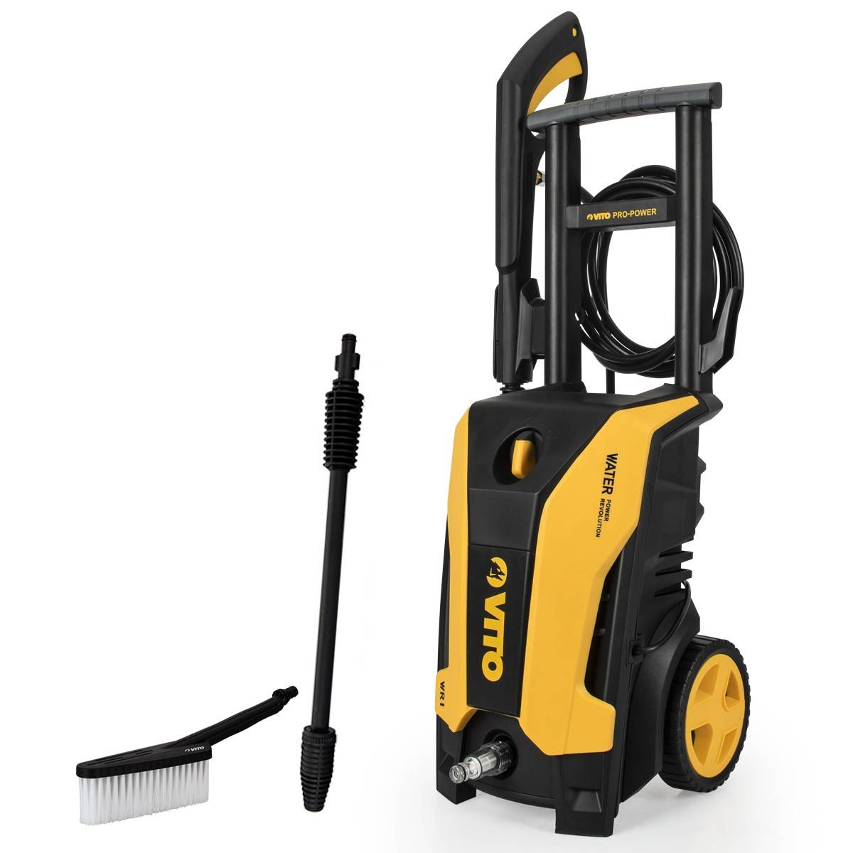 Nettoyeur haute pression 115 bars 1300W Tuyau 5m Lance turbo + Brosse lavage + Filtre VITO - Imagen 1