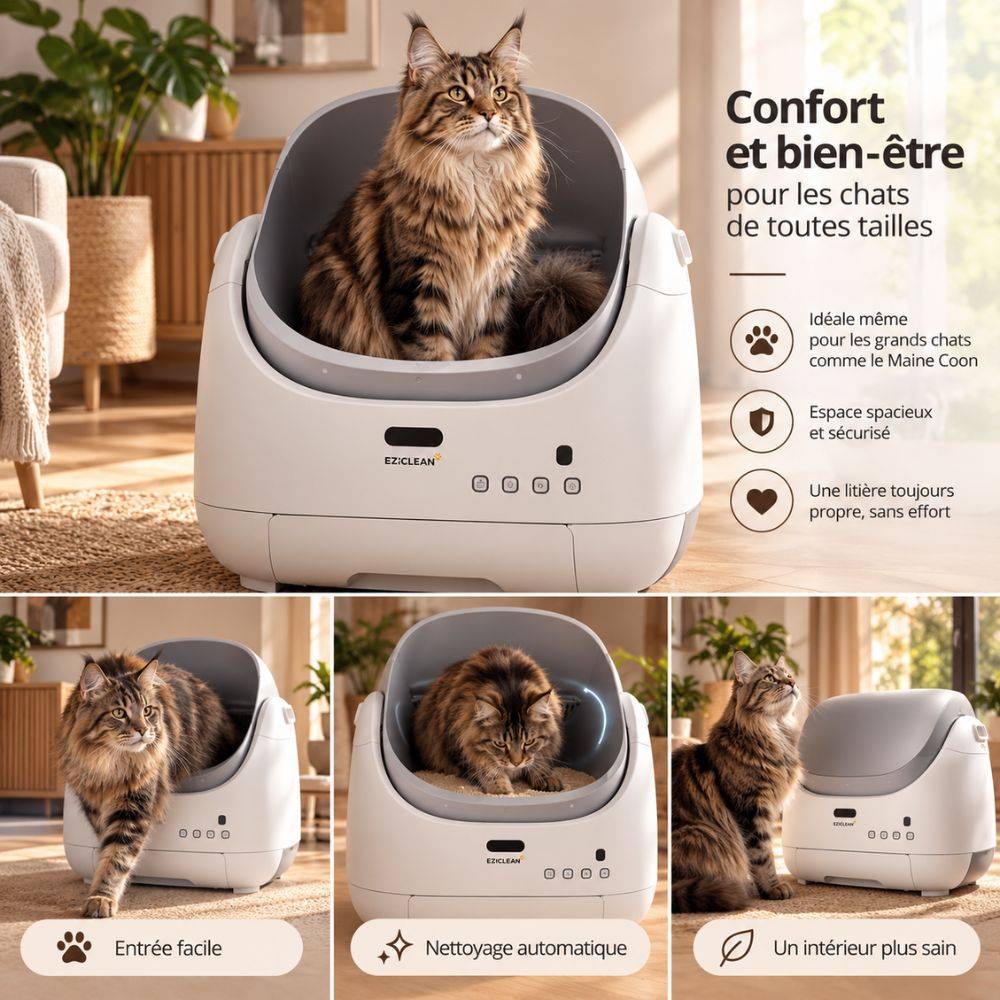 Eziclean - Litière autonettoyante connectée - maison de toilette pour chat eziclean® CATBOT K12i ULTRA IA - Image 3