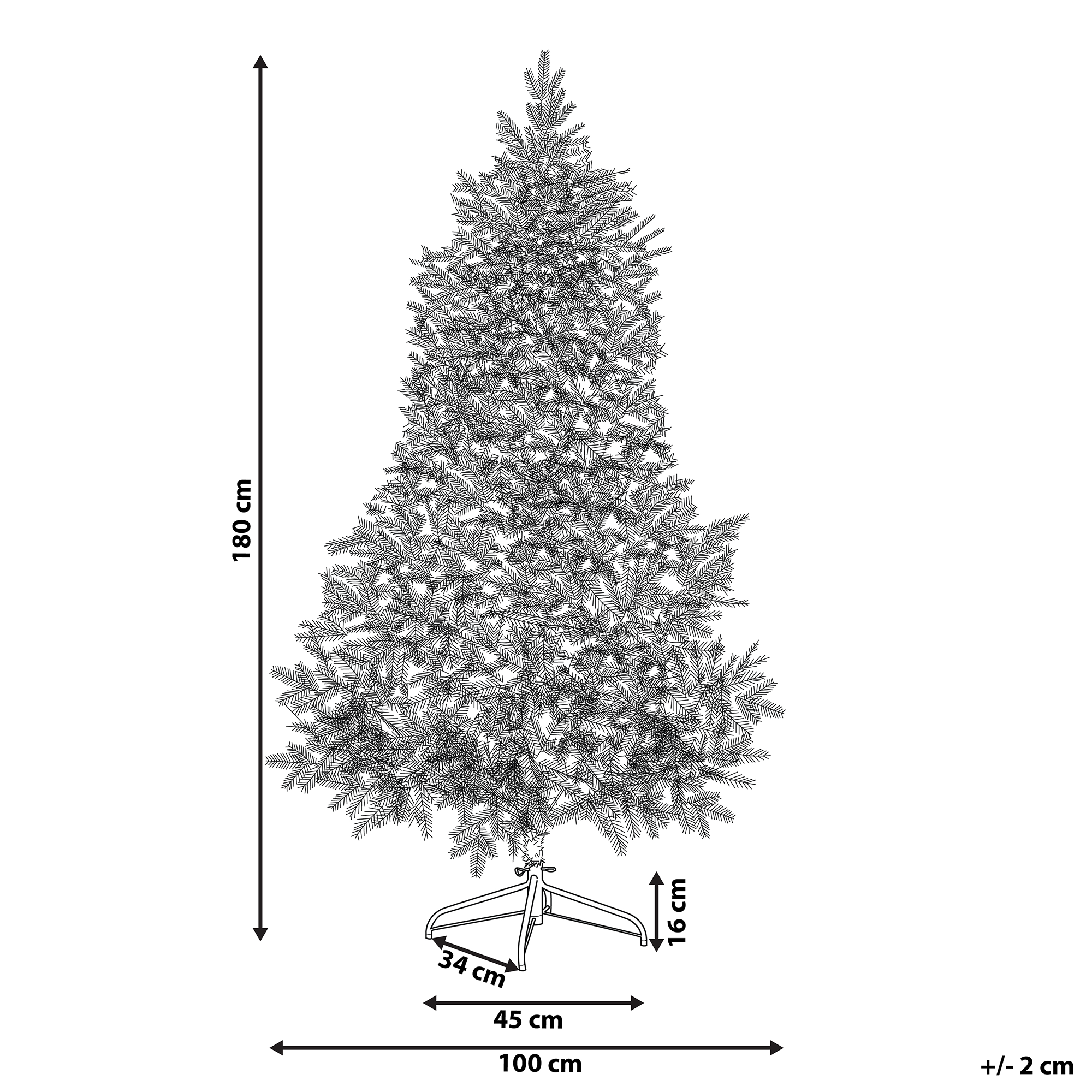 Beliani - Sapin de Noël PVC Vert TATLOW - Beliani - Imagen 3