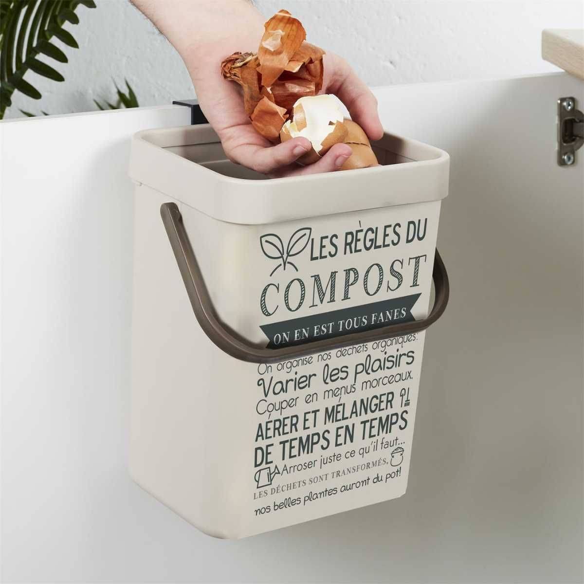 Poubelle à Compost 5L avec Accroche - EKRON - Image 5