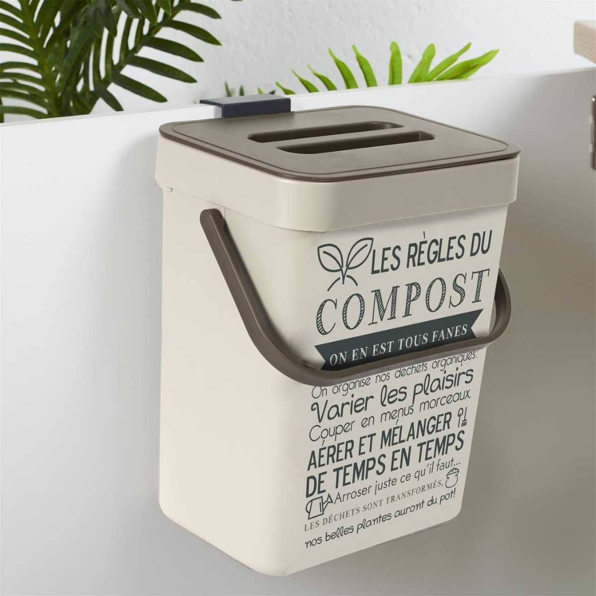Poubelle à Compost 5L avec Accroche - EKRON - Image 2