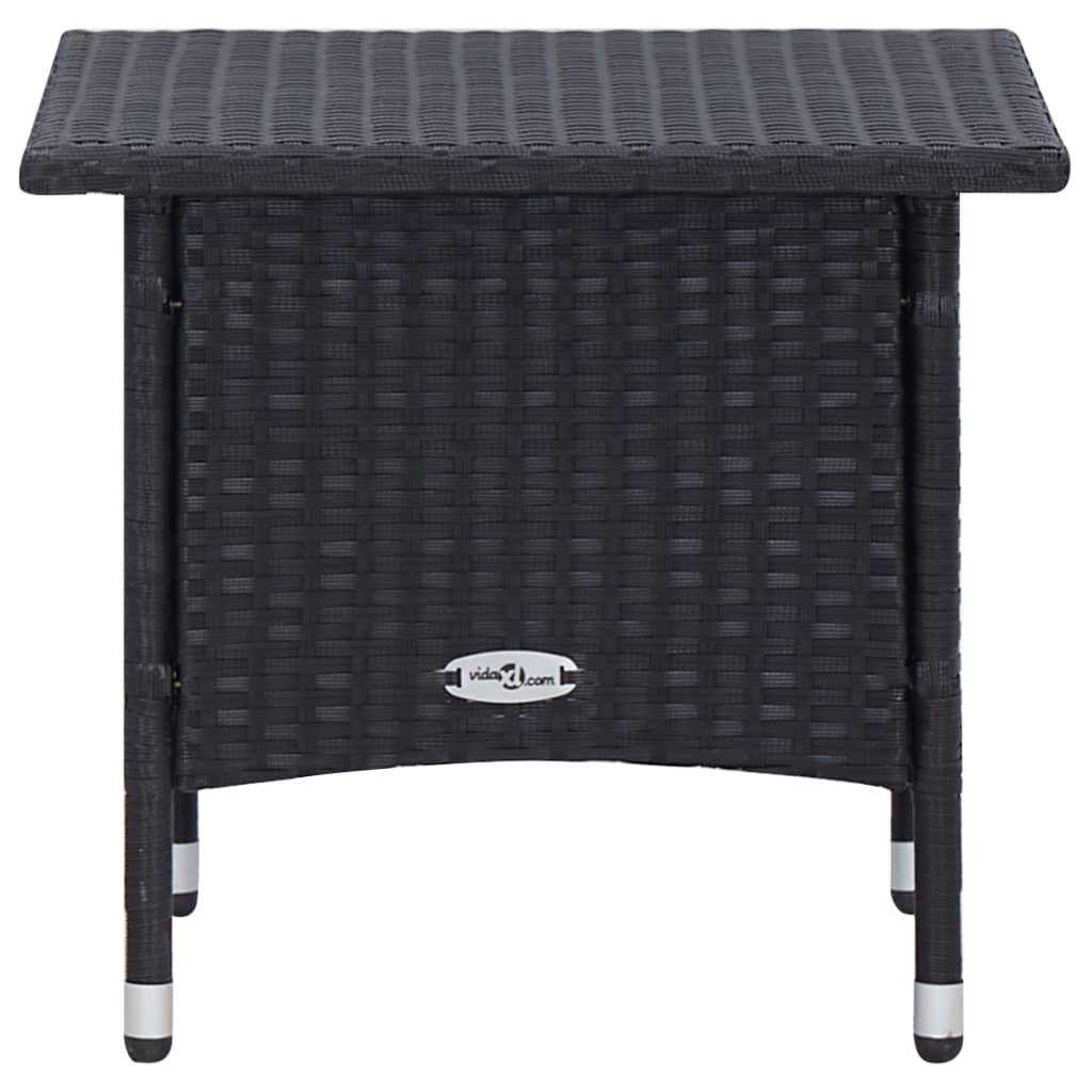 Helloshop26 - Salon de jardin meuble d'extérieur ensemble de mobilier 2 pièces avec coussins résine tressée noir - Imagen 8