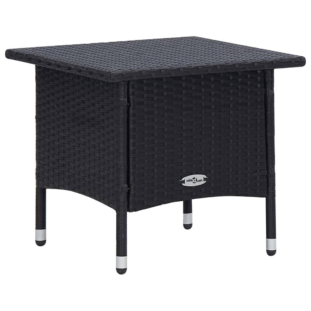 Helloshop26 - Salon de jardin meuble d'extérieur ensemble de mobilier 2 pièces avec coussins résine tressée noir - Imagen 7