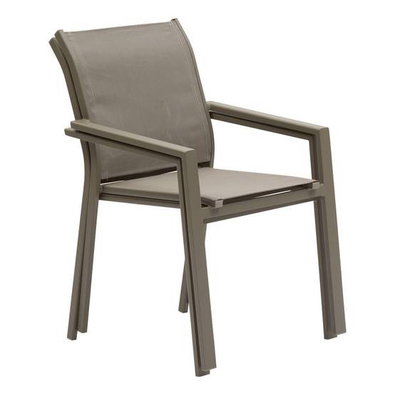 Fauteuil de jardin empilable Essentia noisette/café Hespéride - Image 2