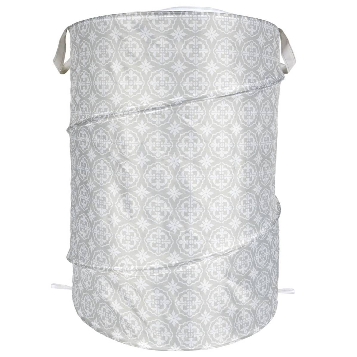 Panier à Linge Pop Up "Ma Petite Buanderie" 60cm Beige - Image 1