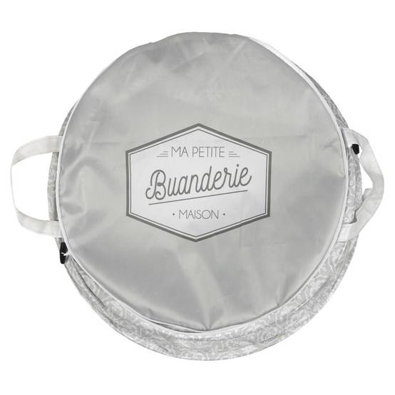 Panier à Linge Pop Up "Ma Petite Buanderie" 60cm Beige - Image 2