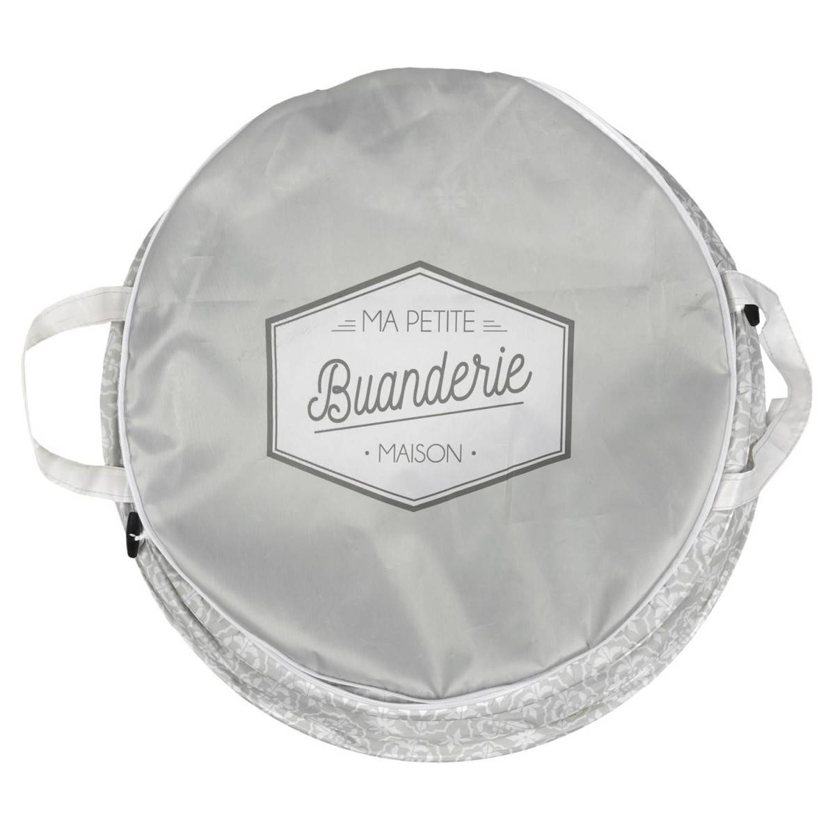 Panier à Linge Pop Up "Ma Petite Buanderie" 60cm Beige - Image 2