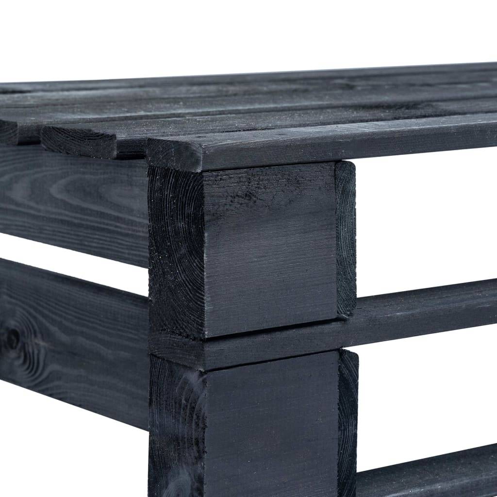 Vidaxl - Banc palette de jardin Bois Noir vidaXL 45762 - Imagen 5