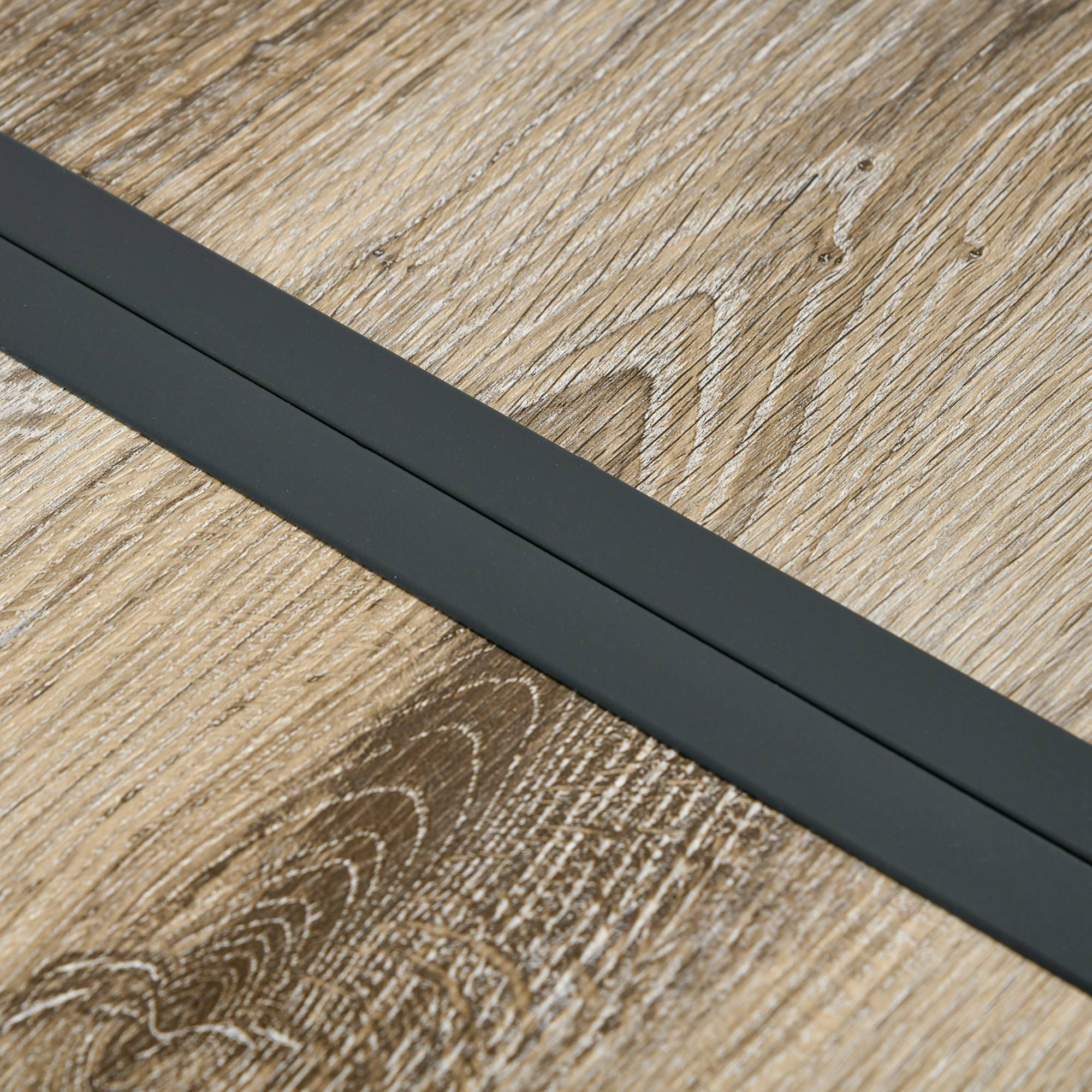 Table de jardin rectangulaire en acier avec surface imitation bois, gris, 145 x 85 x 72 cm - PANGIVO - Image 7