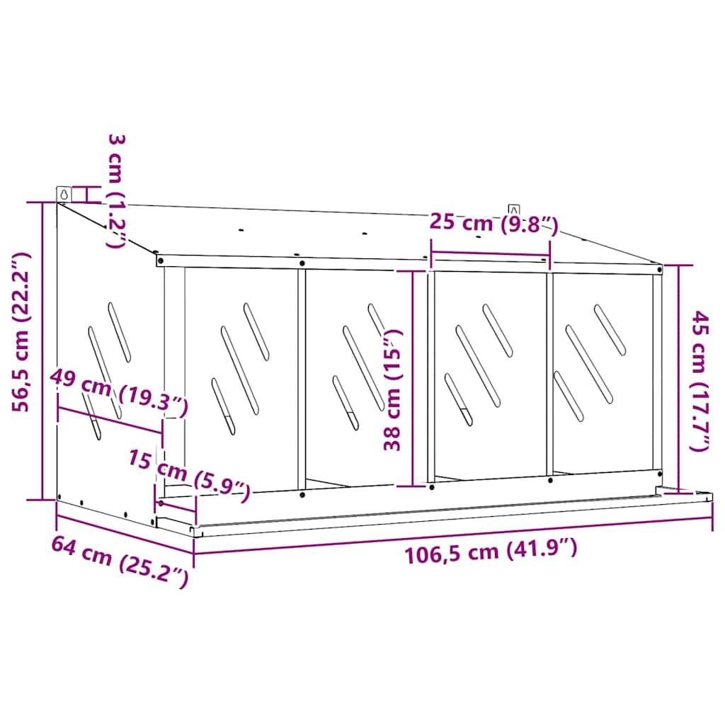 Pondoir à Poules 4 Compartiments en Métal Nichoir de Ponte pour Poulailler – ComfortXL Outdoor Living - Image 10